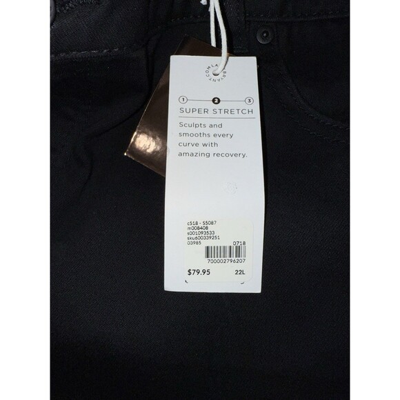 Lane Bryant Super Stretch Skinny Jeans Black Power Pockets Plus 22L Long NWT - Picture 6 of 7